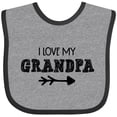 thumbnail image 3 of Inktastic I Love My Grandpa with Arrow Boys or Girls Baby Bib, 3 of 4