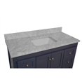 thumbnail image 7 of KBC Abbey 48" Solid Wood Bathroom Vanity w/ Carrara Stone in Marine Gray, 7 of 7