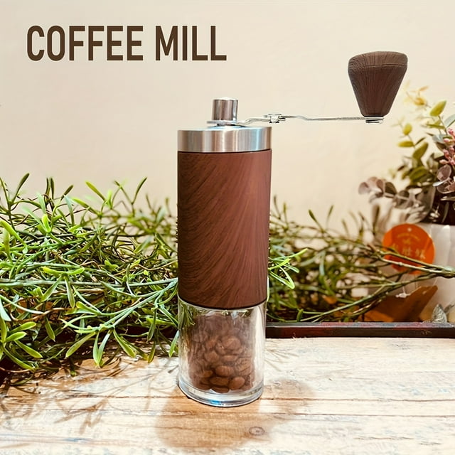 MesaSe Moulin à Grains de Café en Acier Inoxydable à Manivelle Machine à Café à Manivelle Machine à Café à Manivelle Moulin à Grains à Manivelle Ensemble Portable de Moulins à Grains de Café Camping Extérieur