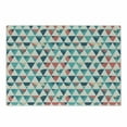 thumbnail image 1 of Geometric Cutting Board, Abstract Triangles Hexagons Soft Colors Modern Art Cubism Inspired, Decorative Tempered Glass Cutting and Serving Board, Small Size, Turquoise Teal Coral, by Ambesonne, 1 of 1