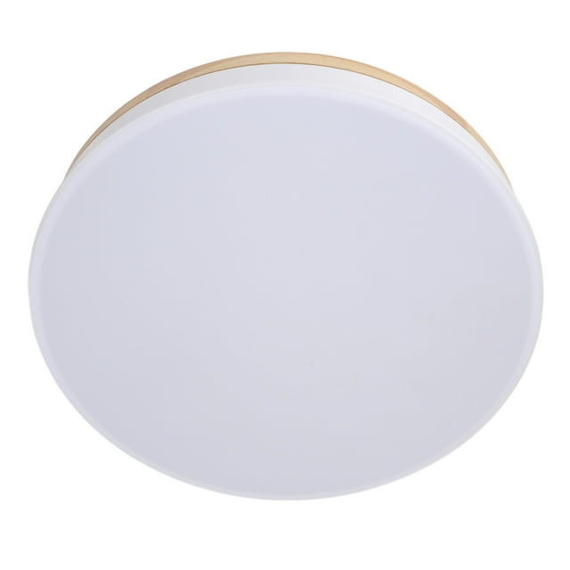 Flush Mount Ceiling Light Fixture, 2700K -6000K Stepless Dimmable Wooden LED Ceiling Light, Ultra Slim Modern Round LED Lighting Fixture for Bedroom Kitchen Bathroom Hallway
