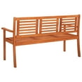 thumbnail image 5 of Charmma 3-Seater Patio Bench with Cushion 59.1" Solid Eucalyptus Wood, 5 of 11