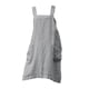 thumbnail image 1 of Delantal de algodón y lino con bolsillos, vestido tipo peto, babero de cocina, delantal cruzado en la espalda, regalo Gris, 1 of 9