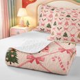thumbnail image 4 of Manfei Xmas Minimalist Farm Animal Cow Quilt Full,Red-Green Pine Cone Full Bedspread Sets,3-Piece,1 Coverlet and 2 Pillowcases, 4 of 7