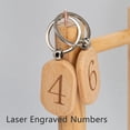 thumbnail image 2 of Blank Wooden Key Tag Diy Wood Keychains Engraving Blanks 20 Pack, 2 of 5
