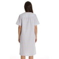 thumbnail image 3 of Dreamcrest Women's Seersucker Housecoat Duster - Short Sleeve Snap-Front with Pockets (Multi - Plaid, Medium), 3 of 3