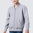 thumbnail image 2 of Wenfanal Zip Up Hoodie Girls Baby Girl Jacket Boys Long Sleeved Jacket Comfortable Warm Fashion Casual Zipper Sports Jacket Size 7-8 Years,Grey, 2 of 8
