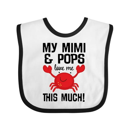 

Inktastic My Mimi and Pops Love Me Gift Baby Boy or Baby Girl Bib