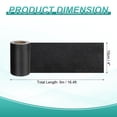 thumbnail image 2 of Uxcell Wood Grain Wallpaper Border 4" x 16.4ft Textured Frame Sticker, Matte Black, 2 of 7