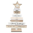 thumbnail image 2 of Adornos de mesa navideños, letrero de madera decorativo con base para regalos, decoración del hogar, accesorio blanco, 2 of 14