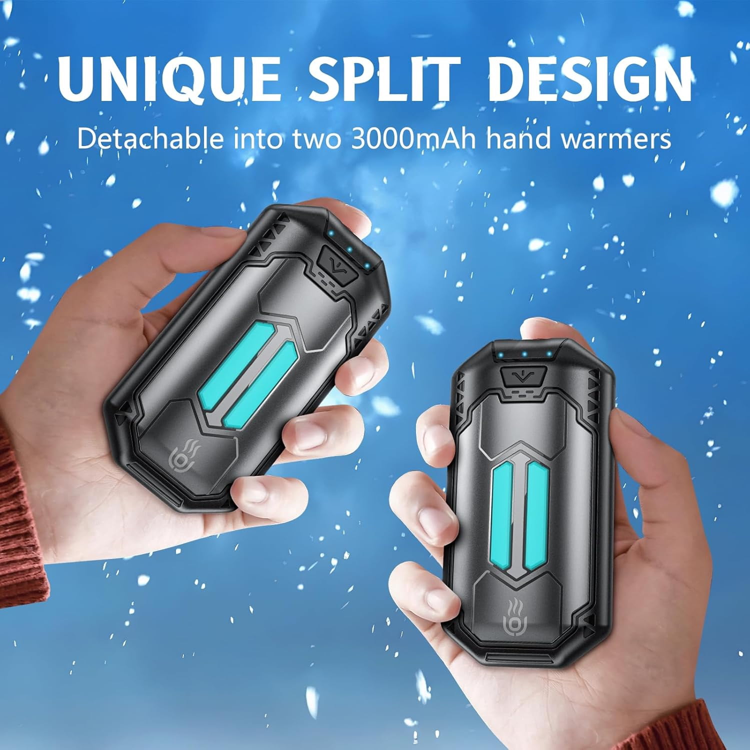 Hand Warmers Rechargeable Electric 2 Pack Portable Pocket Hands Hand Warmers 20 Hrs Long Safe Heat 3 Settings for Women Men Hunting Camping Skiing 2025