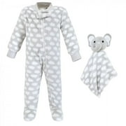 Hudson Baby Unisex Baby Flannel Plush Sleep and Play and Security Toy, Elephant Cloud, 0-3 Months