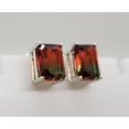 thumbnail image 4 of 3.5ct Watermelon Tourmaline Sterling Silver Earrings, 4 of 8
