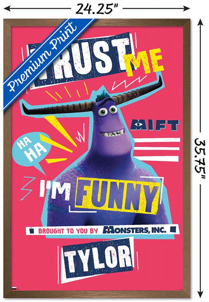 Disney Monsters at Work - Trust Me Wall Poster, 22.375" x 34", Framed
