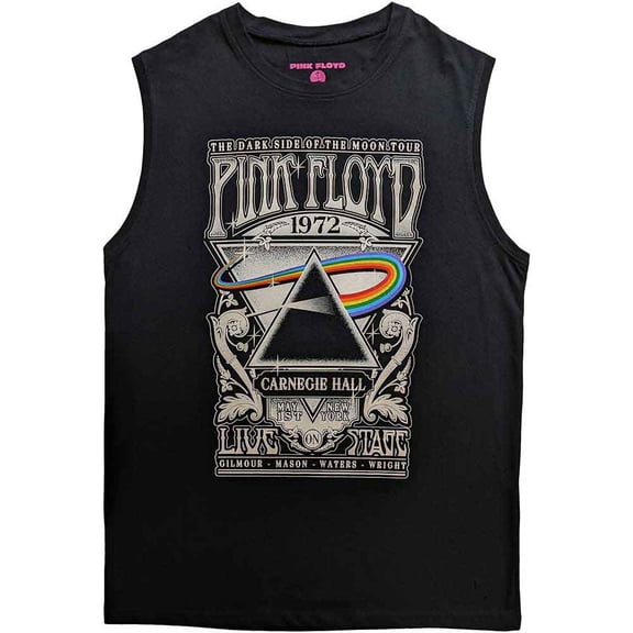 Pink Floyd Unisex Tank T-Shirt: Carnegie Hall Poster (Medium)