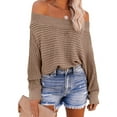 thumbnail image 2 of Herrnalise Women's Knitted Crop Tops 2020 And Winter New Solid Sweater Casual Blouse Fashion Tops Pullover Jumper Sweaters, 2 of 6
