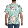 thumbnail image 3 of Bixox Men's Vintage Floral Printed Short Sleeve Skinny Athletic T-Shirt, 3 of 6