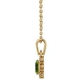 thumbnail image 3 of SuperJeweler 1 1/3 Carat Oval Shape Peridot and Diamond Necklace In 14 Karat Yellow Gold, 18 Inches For Women, 3 of 6