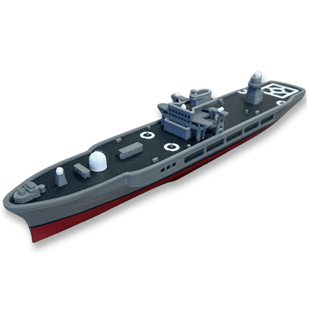 USS Blue Ridge LCC-19 Model Ship – 10-Inch Navy Command Ship Replica – 7th Fleet Flagship Desktop Display – Gift for Navy Veterans