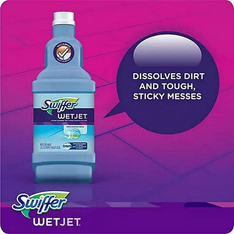  Swiffer WetJet Multi-Purpose Floor Cleaner Solution Refill Open  Window Fresh Scent 1.25L, Pack of 6 : Health & Household