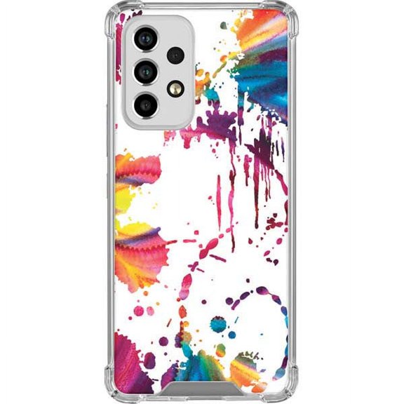Skinit Abstract Art Chromatic Splatter White Galaxy A33 5G Clear Case