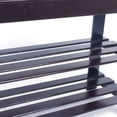 thumbnail image 5 of 90cm Strip Pattern 3 Tiers Bamboo Stool Shoe Rack Coffee, 5 of 13