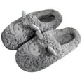thumbnail image 2 of Shadoumai Slippers for Women Cute Sheep Fuzzy Animal Fluffy Plush Warm Lining Memory Foam House Slippers with Thick Sole, 2 of 5