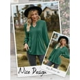 thumbnail image 3 of Nlife Women Pleated Puff Long Sleeve Smocked Cuff Blouse Top, 3 of 7