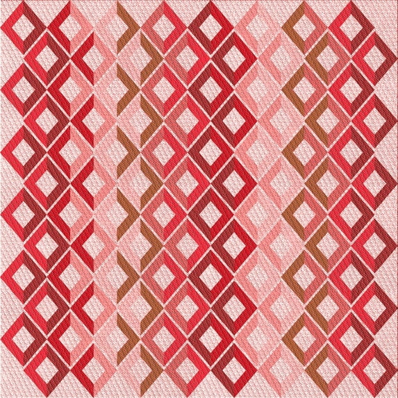 Ahgly Company Indoor Square Patterned Baby Pink Area Rugs, 4' Square