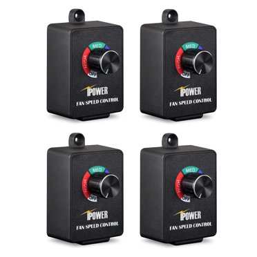 iPower Exhaust Variable Speed Adjuster for Duct In-line Ventilation Fan Blower, HVAC Controls, 350W, Black