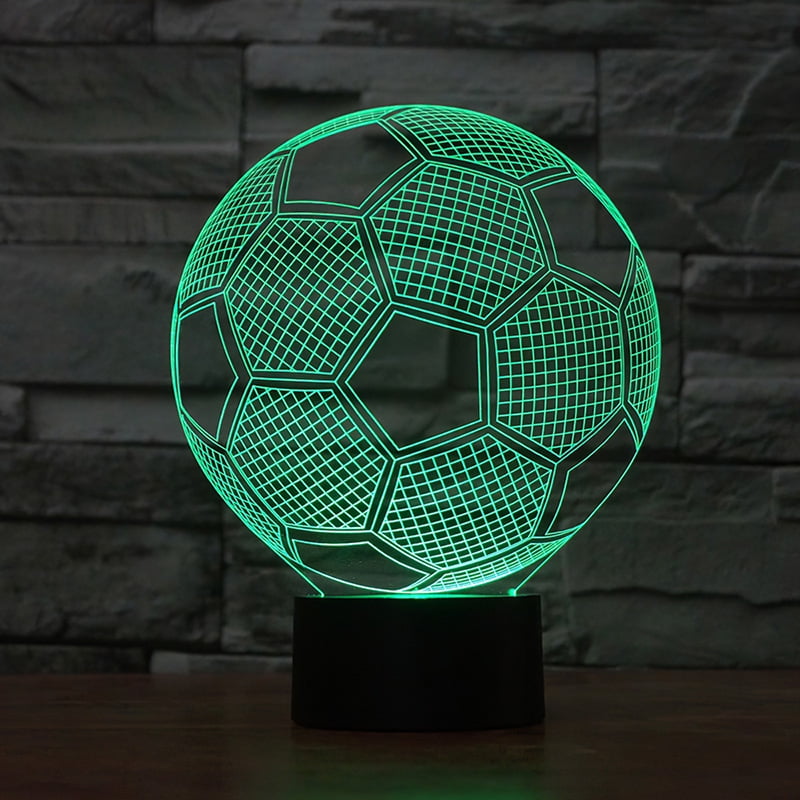3D Ball Football Illusion Lamp LED Night Light USB Table Desk Bedroom Decor 3D Ball Football Illusion Lamp LED Night Light USB Table Desk Bedroom Decor