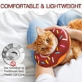 thumbnail image 4 of Cat Cone Collar Soft, Cute Cat Donut Collar After Surgery, Adjustable Kitten Recovery Cones to Stop Licking, Lightweight Neck Elizabethan Collars for Cats Kittens (Brown, Large), 4 of 14