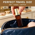 thumbnail image 5 of 1 Pack Amber Glass Essential Oil Roller Bottle – 50ml Rose Quartz Roll On Bottle with Crystal Roller Ball, Leak-Proof Refillable Perfume Container with Gold Cap for DIY & Travel, 5 of 5