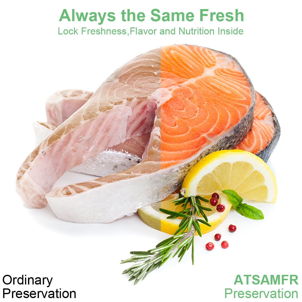 ATSAMFR 8 x 12inch 300Quart Vacuum Sealer Bags,Vac Seal a Meal Bags for Food Storage