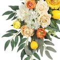 thumbnail image 6 of 2 Pieces Silk Flowers Hanging Wedding Arch Wreath for Farmhouse Wall Wedding Yellow White, 6 of 9