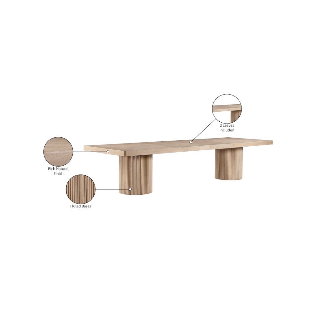 Meridian Furniture Belinda Natural Acacia Wood with Veneer Dining Table