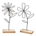 thumbnail image 4 of Lipstore 2 Pieces Decorative Flower Statue Iron Flower Sculpture for Bedroom Bathroom, 4 of 8