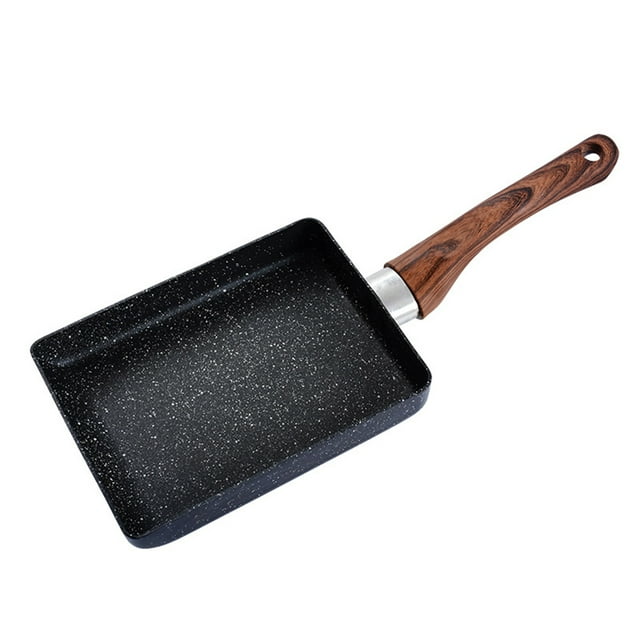 Non-stick Cooking Pan Multi-functional Breakfast Skillet Griddle Pan Pancake Making Pan for Home Restaurant (Black)