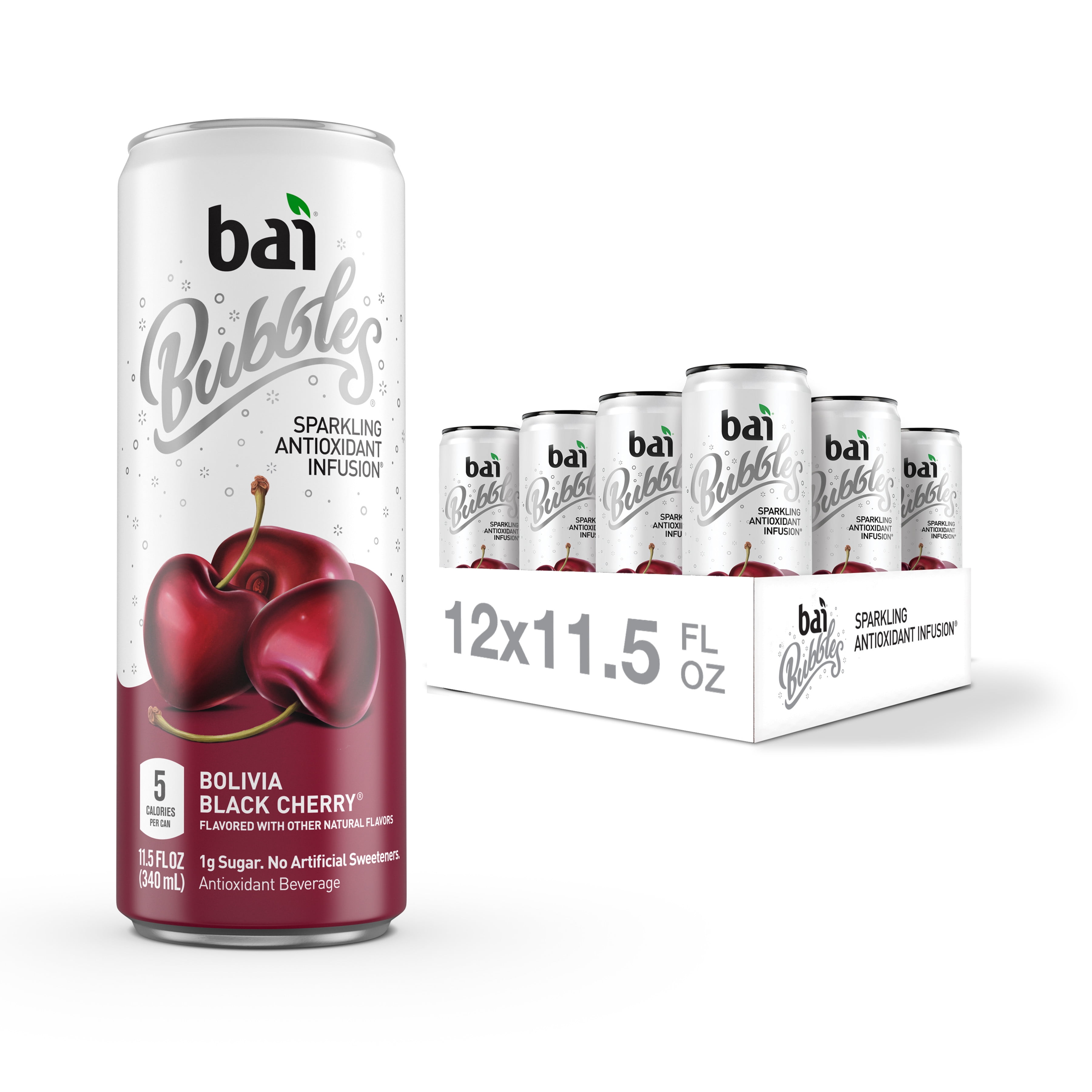 Bai Bubbles, Sparkling Water, Bolivia Black Cherry, Antioxidant Infused