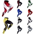 thumbnail image 4 of Men Sports Pants Print Bodycon Stretchy Moisture-wicking Running Gym Basketball, 4 of 7