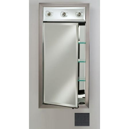 - Afina Corporation SD-LC2440RCOLBK 24x40 Contemporary Integral Lighted Single Door - Colorgrain Black