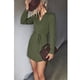 thumbnail image 2 of Vestido De Cuello En V De Color Puro, Vestido Con Cinturón De Manga Larga Casual De Moda Con Dobladillo Cruzado Elegante Para Fiesta En La Playa ANGGREK Otros, 2 of 8