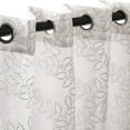 thumbnail image 4 of Superior Foliage Sheer Curtain Set of 2, 42" x 108", Grey, 4 of 7