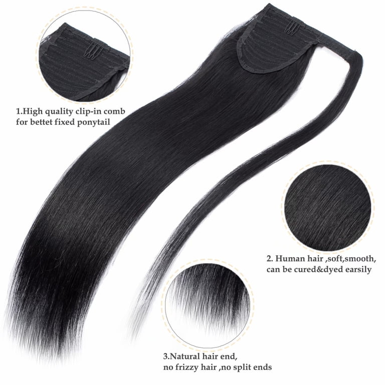Benehair Clip in Ponytail Hair Extensions Human Hair  display picture 1