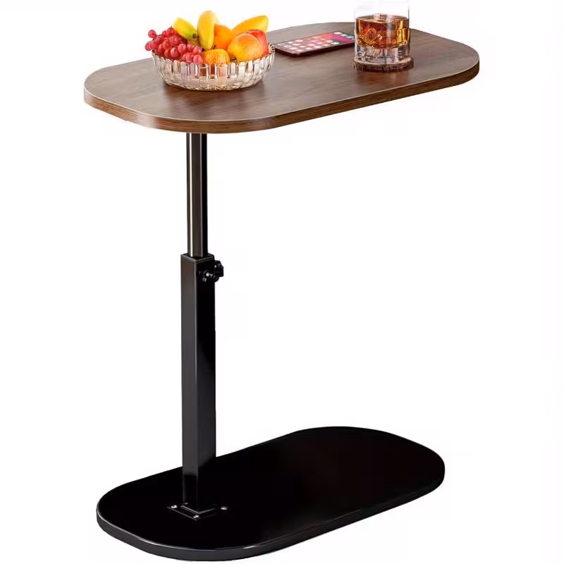 Easy-Assembly Swivel TV Tray, Heavy Duty C-Shaped Side Table for Eating & Snacking
