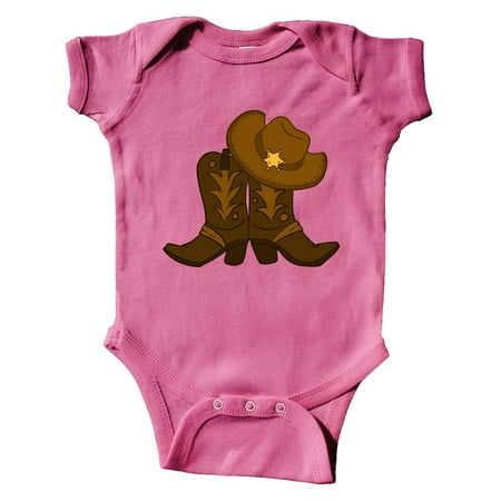 

Inktastic Sheriff Hat With Boots Gift Baby Boy or Baby Girl Bodysuit