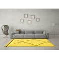 thumbnail image 3 of Ahgly Company Machine Washable Indoor Rectangle Solid Yellow Modern Area Rugs, 5' x 8', 3 of 4