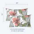thumbnail image 2 of Outdoor Pillow Covers 12x20 Inch Fade Resistant Patio Lumbar Pillow Covers, All Weather Throw Cushion Cases for Sofa Couch Decoration, 2 Pack, Clemens Noir Pink, 2 of 6