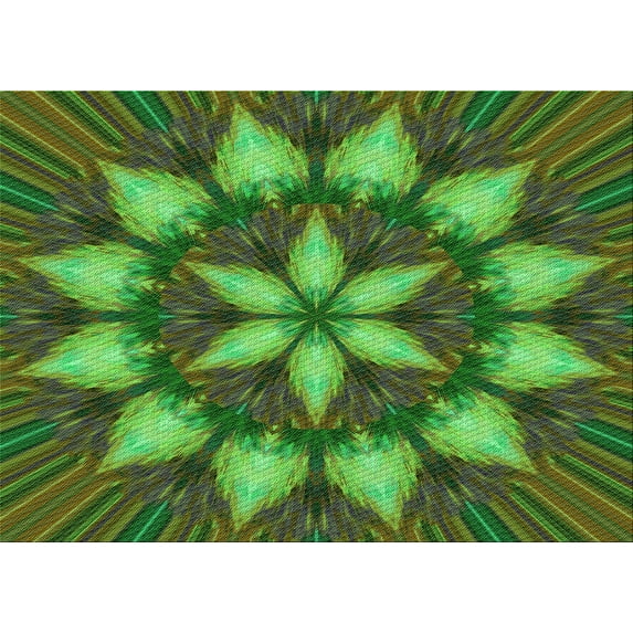 Ahgly Company Machine Washable Indoor Rectangle Transitional Army Green Area Rugs, 7' x 9'