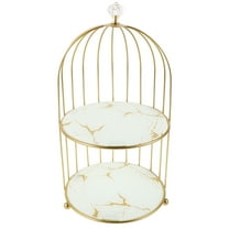 Hemobllo Dessert Display Tray Cake Stand Gold Iron 1Set